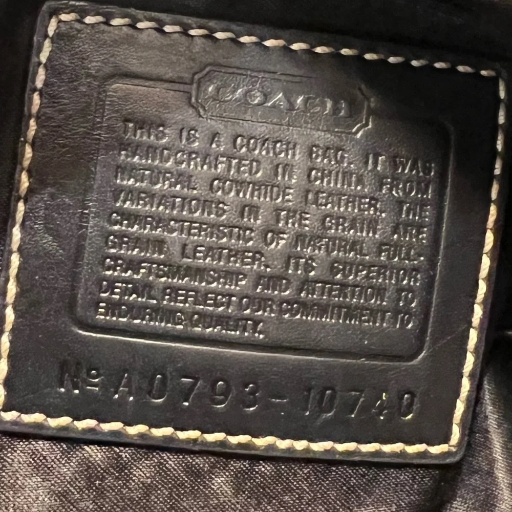 Coach black leather